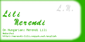 lili merendi business card